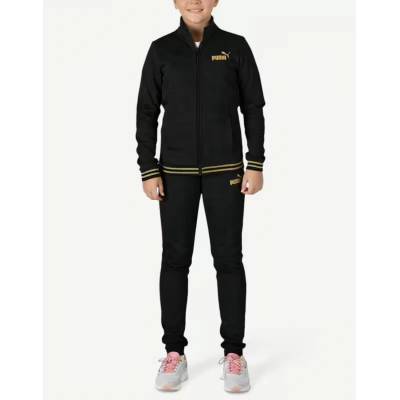 PUMA Essentials+ Glitter Full-Zip Tracksuit Black