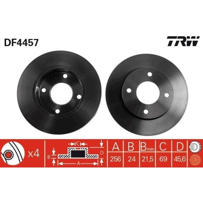 Brzdový kotúč TRW DF4457