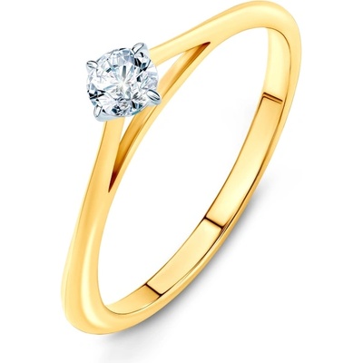 SAVICKI Годежен пръстен The Light: двуцветно злато, диамант