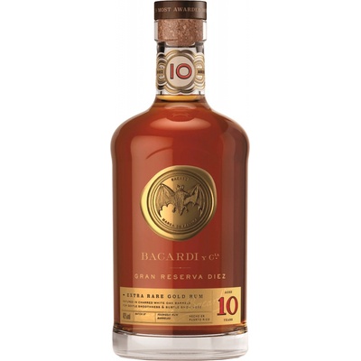 Bacardi Gran Reserva Diez 10y 40% 0,7 l (čistá fľaša)