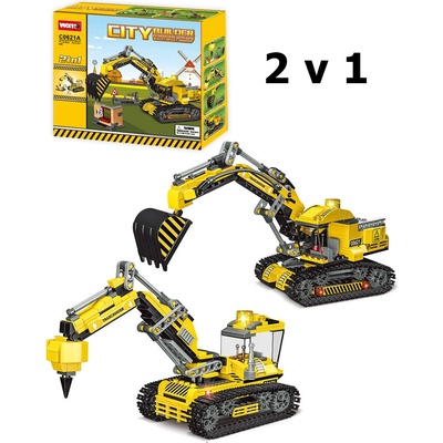 Woma Stavebnice bagr s interaktivními prvky, 461 ks