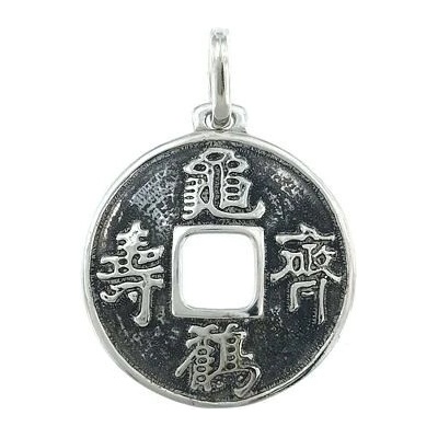 Infinitysilver Stříbrný přívěsek Čínská mince štěstí 441167