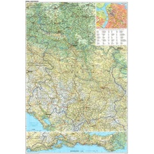 Gizi Map Srbsko, Kosovo, Černá Hora - nástěnná mapa 81 x 118 cm Varianta: bez rámu v tubusu, Provedení: laminovaná mapa v lištách