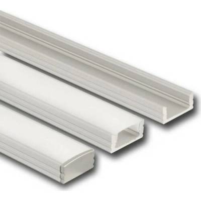 ML-761.021.02.2 Přisazený hliníkový profil PH, 17x8 mm, mléčný difuzor, komplet, 2 m