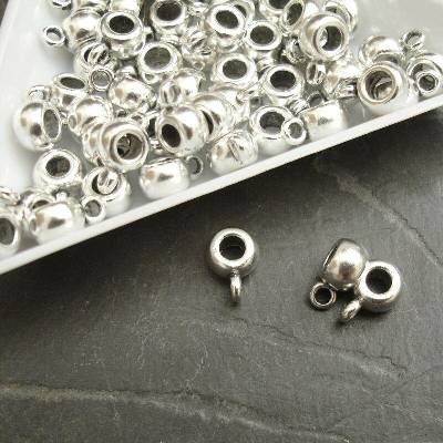 .Ozdobný závěs 5,8x4,5 mm - starostříbrný 100 ks