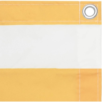 vidaXL Balkónová zástěna bílá a žlutá 120 x 500 cm oxfordská látka