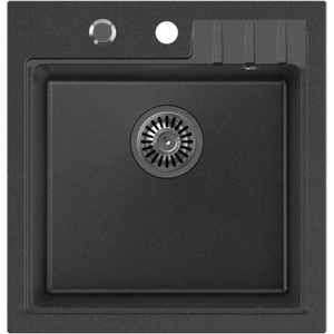 Quadron Pop Peter 110 черна композитна вградена мивка - черна точка 50x52 см (HCQP5052CZK) Мивка за вграждане
