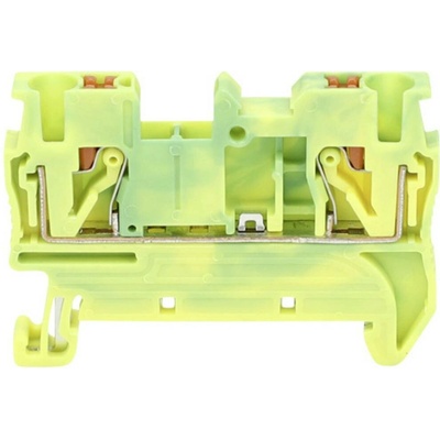 TRU COMPONENTS TC-JPT6-PE priechodná svorka 8.2 mm rýchle pripojenie Pólov: 2 0.5 mm² 6 mm² zelená, žltá 1 ks