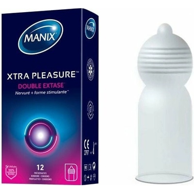 Manix Xtra Pleasure 12 ks latexové s výstupkami 52 mm