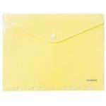 Biurfol Plastic briefcase with button A4 yellow Desk fol (TKZP-A4-03)
