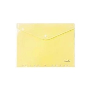 Biurfol Plastic briefcase with button A4 yellow Desk fol (TKZP-A4-03)