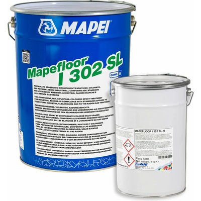 MAPEI Mapefloor I 302 SL dvousložková epoxidová stěrka na průmyslové podlahy RAL 7001 20 kg (složka A 16 kg + složka B 4 kg)