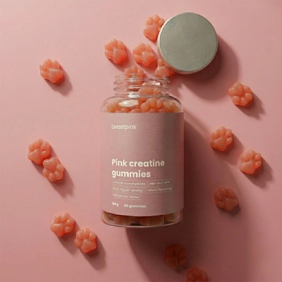 GymBeam Pink creatine gummies 60 kapsúl