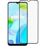  Удароустойчив стъклен протектор за Realme C30 - с черна рамка