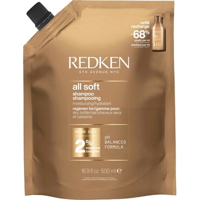 Redken All Soft Shampoo pro suché a křehké vlasy 500 ml