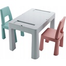 Tega Teggi Multifun 2+1 Komplet Stoleček + Židličky Šedá / Růžová / Tyrkysová