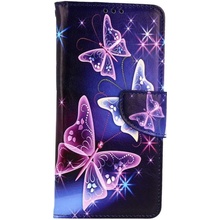 TopQ Motorola Edge 40 knížkové Modré s motýlky 121323