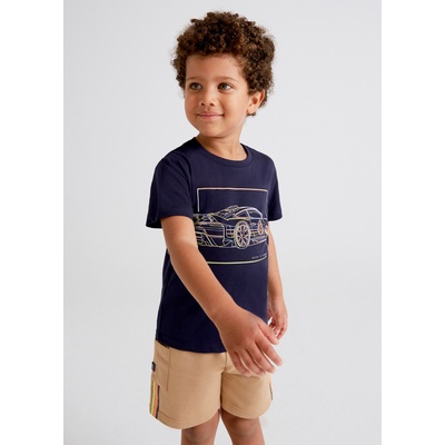 Mayoral Kraťasy teplákové s lampasy béžové