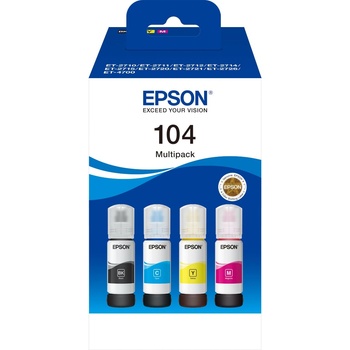 Epson 104 EcoTank 4-цветен мултипакет печатащ патрон (C13T00P640)