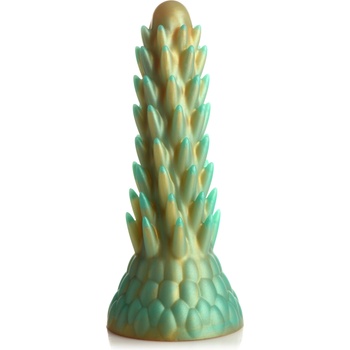 Image 1 of Creature Cocks Stegosaurus Spiky Reptile Silicone Dildo Green