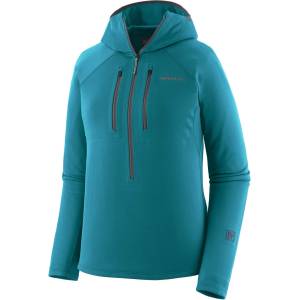 Patagonia Дамски поларен пуловер Patagonia Women's R1 Ultralight Hoody Fleece jumper - Glacial Blue (105-7274-0513)
