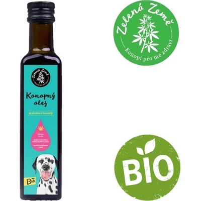 Zelená Země BIO konopný olej pro zvířata 500 ml