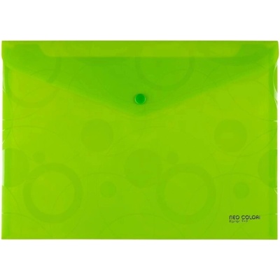 Obal na dokumenty A4 nepriehľadný PP uzatvárateľný cvokom zelený Neo Colori