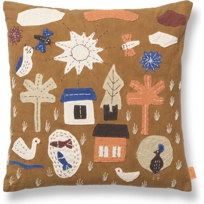 Ferm Living Vankúš z organickej bavlny Village Sugar Kelp 40x40