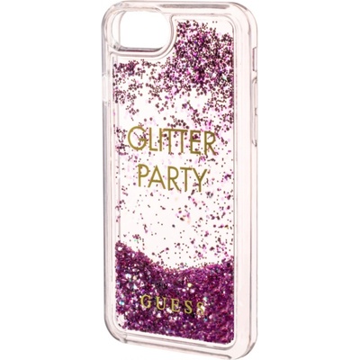 Pouzdro Guess Apple iPhone SE 2020/8/7 Liquid Glitter Party fialové