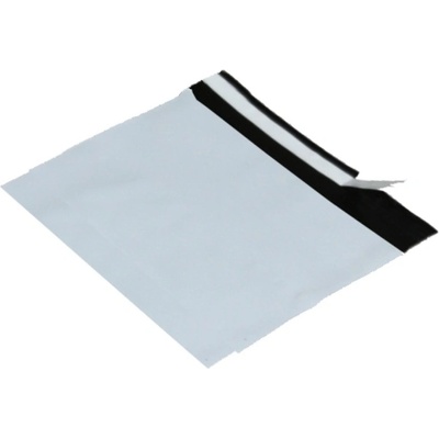50 ks - Obálka plastová samolepicí bílo-černá 650x450, tl. 0,06 (80% podíl recyklátu)
