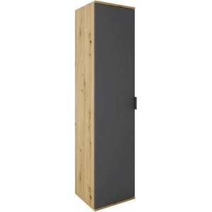 Bogdan Furniture I Еднокрилен гардероб Mod 4089 за антре, Дъб артисан/Графит