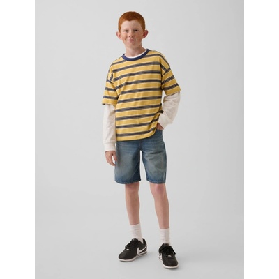 Gap detské džínsové kraťasy 90s loose UltraSoft Modrá