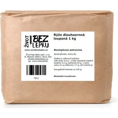 Život bez lepku rýže dlouhozrnná bílá 1 kg