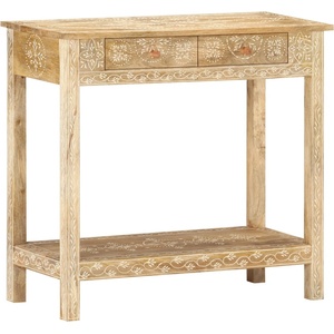 vidaXL Конзолна маса, 80x35x74 cм, манго масив (320379)