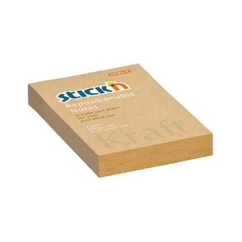 AZ Samolepiace bločky Kraft 76x76 mm prírodná hnedá