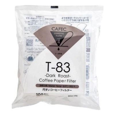 CAFEC Размер на хартиените филтри Cafec Dark Roast. 02, 100 бр. (DC4-100W)