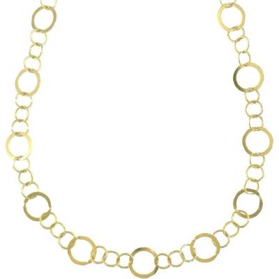 InfinitySilver Strieborný pozlátený náhrdelník krúžky 2107053G50