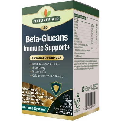 Natures Aid Beta-Glucans Immune Support + 30 tabliet