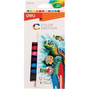 Deli Color Emotion 12бр/опаковка маслени пастели DEC20100 (DEC20100)