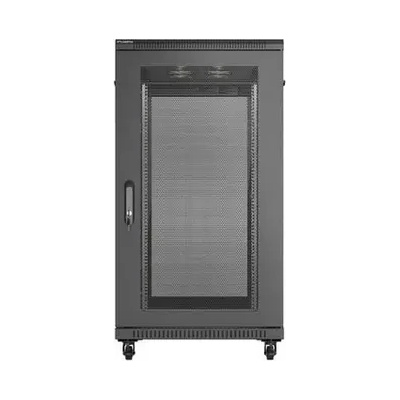 Lanberg Комуникационен шкаф, Lanberg Rack Cabinet 19" Free-Standing 22U/600X1200 (FlAT Pack) With Mesh Door Black (FF01-6222-23B)