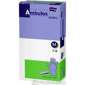 Ambulex Nitryl Rukavice nitrylové nesterilné nepúdrované fialové 100 ks