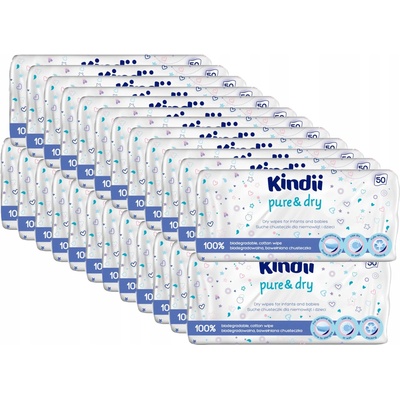 KINDII PURE & DRY SUCHÉ UBROUSKY biologicky rozložitelné 24 x 50 ks