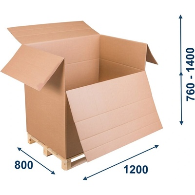 140 ks - Prepravný EUROBOX 1200x800x1100 5VVL variabilná výška
