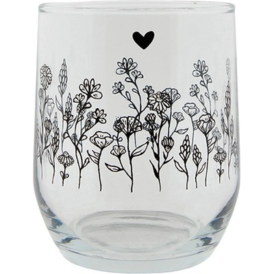 Clay Sklenička na nápoj s květinami Flora And Fauna Ø 8*9 cm re & Eef 300 ml