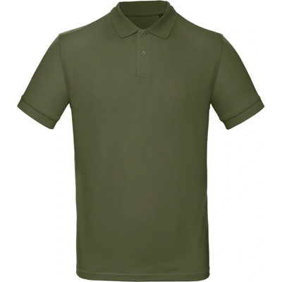 B&C Inspire Polo men pánske piqué polo tričko zelené urban khaki