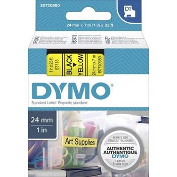 DYMO Етикети DYMO LabelManager D1, 24mm x 7m, черно/жълто, 53718 S0720980 (S0720980) (S0720980)