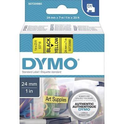 DYMO Етикети DYMO LabelManager D1, 24mm x 7m, черно/жълто, 53718 S0720980 (S0720980)