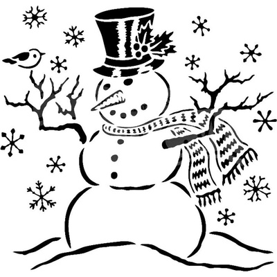 Šablona TCW 12"x12" (30,5x30,5 cm) - Mr. Snowman – Zboží Dáma