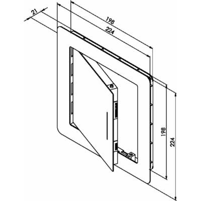 Haco Dvířka revizní Exkluziv 200 x 200 mm nerezová