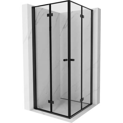 Mexen Mist-F Двойна сгъваема душ кабина 120 x 120 см, черна рамка, черна (8A6-120L-120P-70-70)